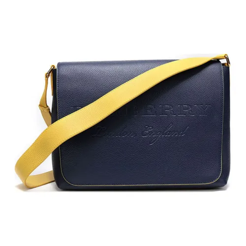 Burberry Messenger Bag Crossbody Bag Shoulder Bag Large Men's Blue Брэнди Бёрбери Мессенджер Сумка Кроссбоди Сумка через плечо Большая Мужская Синяя