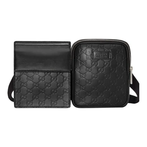 GUCCI Сумка через плечо из кожи коровы сумка через плечо сумка на пояс мужская черная