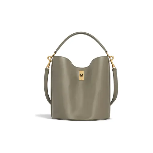 CELINE Сумка из гладкой коровьей кожи ведрообразной формы сумка через плечо сумка на плечо женская армейский зеленый