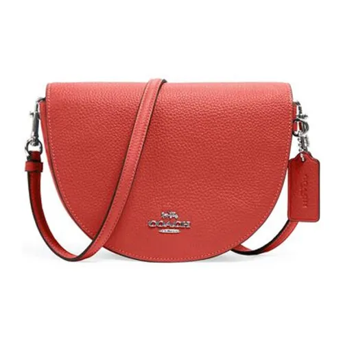 COACH Ellen Кожа Седло Сумка Сумка через плечо Маленькая Женская Красная