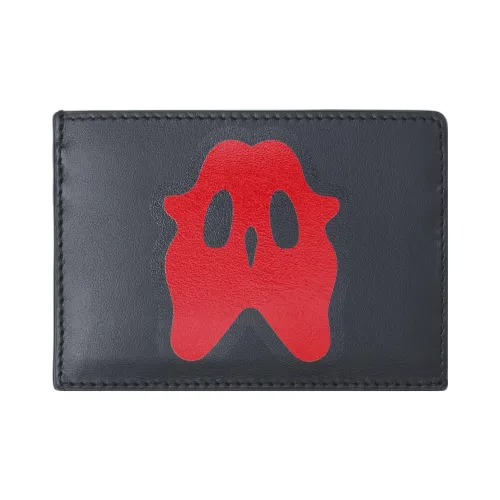 Burberry Клатч для карт из коровьей кожи мужской черный красный