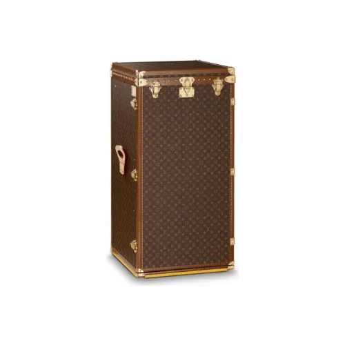 LOUIS VUITTON Casino Trunk Коровья кожа Холст Хранение Коробка Унисекс Красный