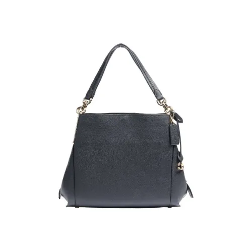 COACH DALTON Кожа Сумка Сумка через плечо Большая Женская Темно-Морской Синий