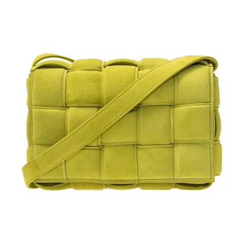 Bottega Veneta Padded Cassette Замша Овечья шкура Pillow Bag Сумка через плечо Женская Зеленая