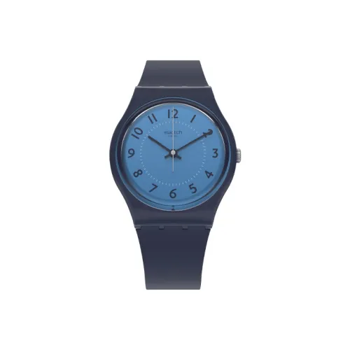 Swatch Quartz Механизм Унисекс Часы 34 мм Синий Циферблат Bio-Based Материал Корпус Часов Bio-Based Материал Ремешок