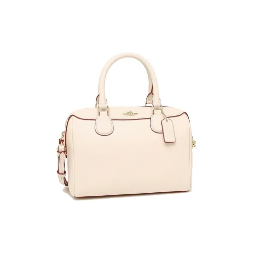 COACH Bennett Кожа Бостонская сумка Рюкзак Сумка через плечо Мини Женская Белая