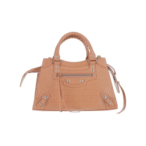 Balenciaga Bright Leather One Shoulder Bag Women's Nude Beige