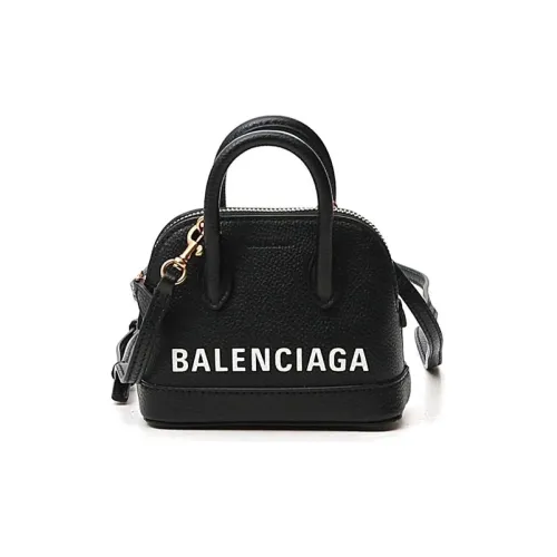 Balenciaga Ville Коровья кожа Сумка-купол Ручная сумка Сумка через плечо Сумка на плечо Мини Женская Черная