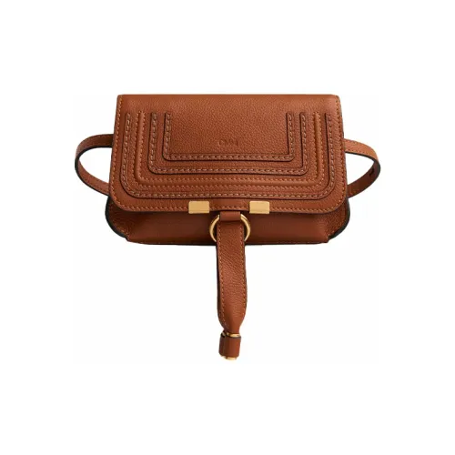 Chloe Chloé сумки Коровья кожа Бананка Маленькая Женская Коричневая