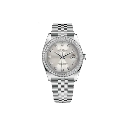 ROLEX Автоматический Механический Movement Унисекс Log Series Часы Серебряные