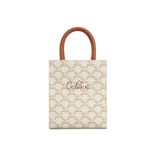 CELINE Cabas Сумка из коровьей кожи сумка через плечо сумка через плечо мини женская конфетный белый