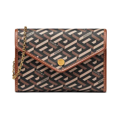 FANSIZHE VERSACE Сумка через плечо из коровьей кожи Мужская Коричневая