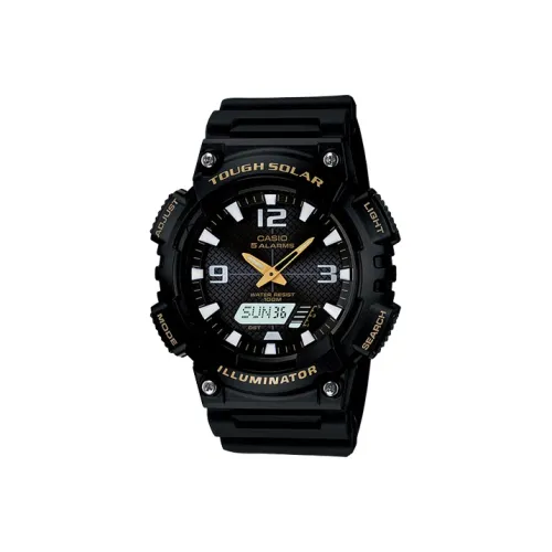 CASIO YOUTH Collection Круглый Аналоговый Солнечный Кварцевый механизм Часы Мужские Черный циферблат
