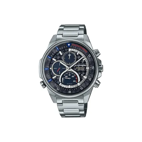 CASIO EDIFICE Солнечный кварцевый механизм Часы Мужские Черный циферблат