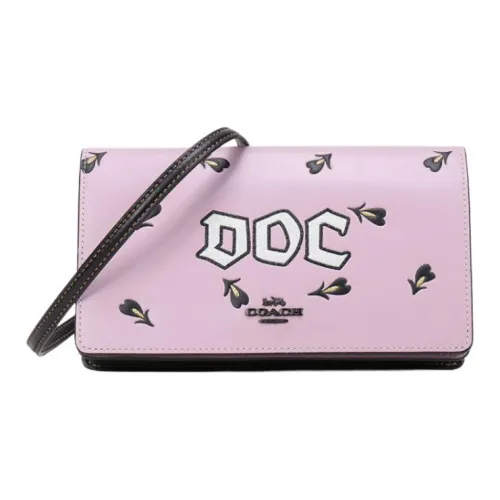 COACH X Disney Коллаборация Hayden Коровья кожа Кошелек Сумка через плечо Маленький Женский Жасмин Розовый