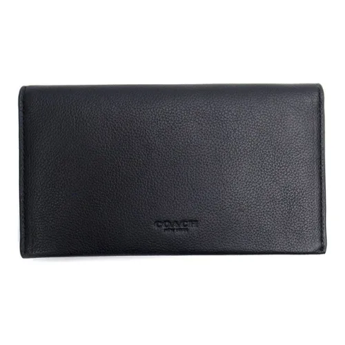 COACH Кошелек из коровьей кожи стандартный женский черный