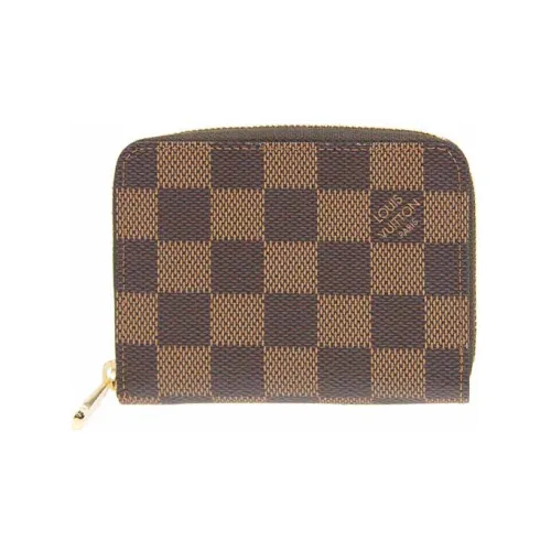 LOUIS VUITTON Zippy Кошелек из коровьей кожи Coin Wallet Regular Unisex Brown