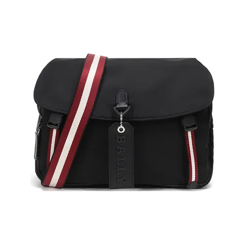 BALLY Nylon Messenger Bag Crossbody Bag Shoulder Bag Men's Black