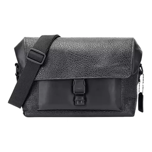 COACH Manhattan Кожа Повседневная Сумка Сумка через плечо Большая Мужская Черная