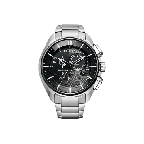 CITIZEN Ecology Drive Collection Светильник Кварцевый механизм Титан Ремешок Часы Мужские Черный циферблат
