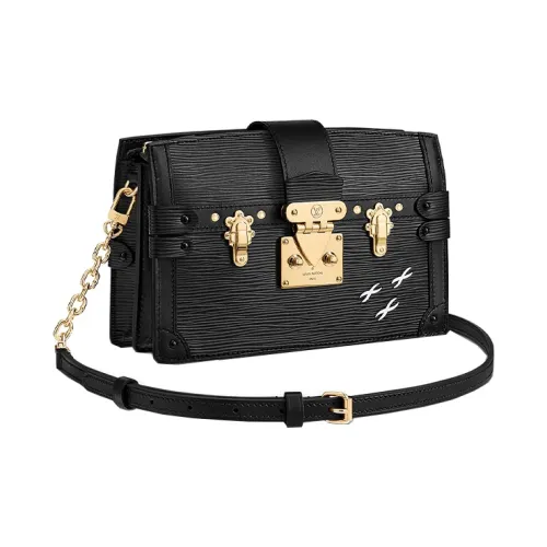 LOUIS VUITTON Trunk Clutch Коровья кожа Сумка через плечо Сумка на плечо Женская Черная