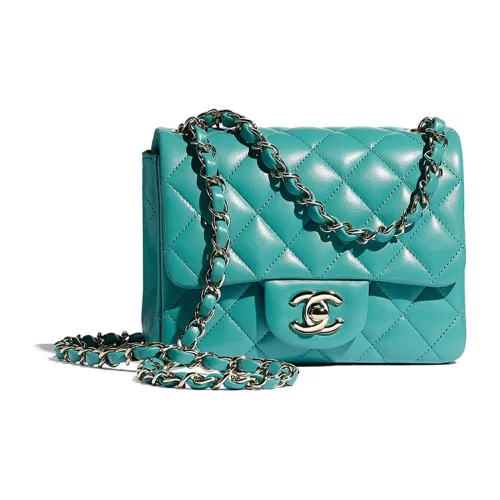 CHANEL Classic Flap CF Lambskin Сумка через плечо Мини Женская Зеленая