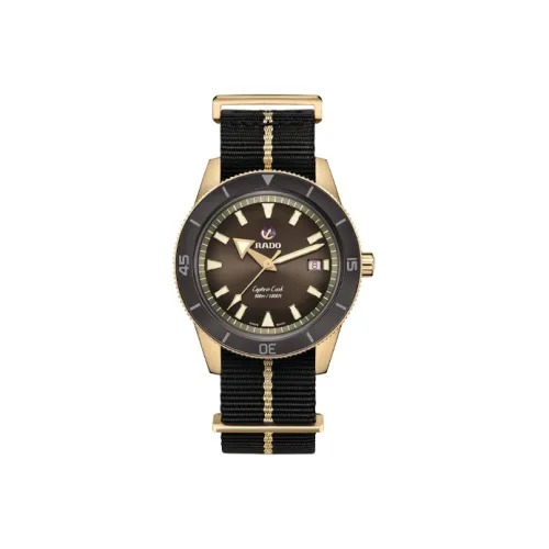 RADO Captain Cook Collection Автоматический механический механизм Мужские часы Часы Кофейный циферблат R32504307