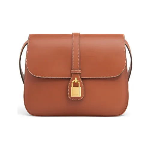 CELINE Tabou Гладкая коровья кожа Сумка Сумка через плечо Сумка через плечо Средний Женский Рыжевато-коричневый