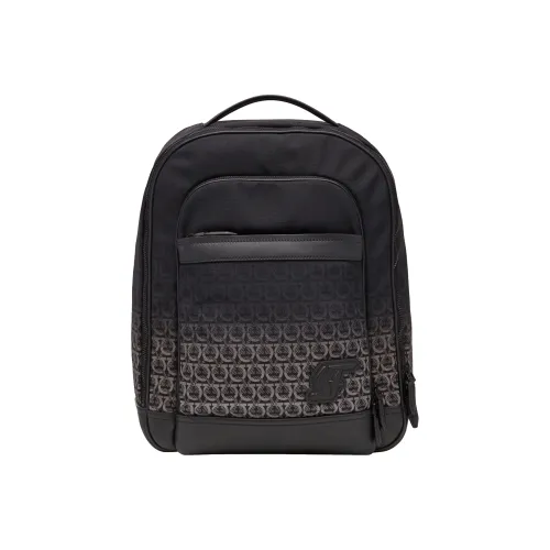FERRAGAMO ECONYL® Переработанный нейлон Eco-Friendly Ткань Рюкзак Мужской Черный