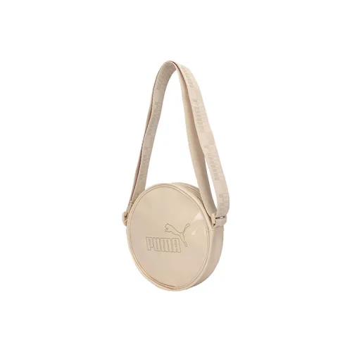 PUMA Лакированная кожа Круглая сумка Сумка через плечо Стандартная Женская Кремовая