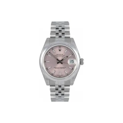 ROLEX Автоматический Механический Механизм Женские Часы Log Series Розовые