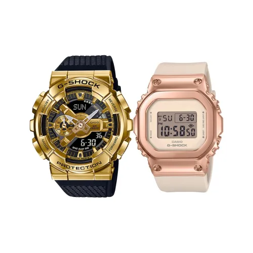 CASIO Парные часы Коллекция GM GM Кварцевый механизм Часы Унисекс Черный циферблат GM 110G 1A9+GM S5600PG 4ER
