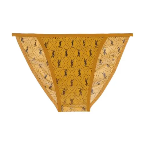 SAINT LAURENT SS22 Трусики-бикини Женские 1 Пачка Желтые