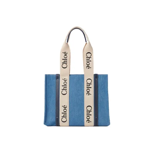 Chloe Дерево Деним Сумка через плечо Сумка Женская Синяя