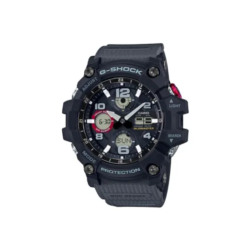CASIO G Shock Солнечный Кварцевый Механизм Смольный Ремешок Часы Мужские Черный Циферблат GSG 100 1A8