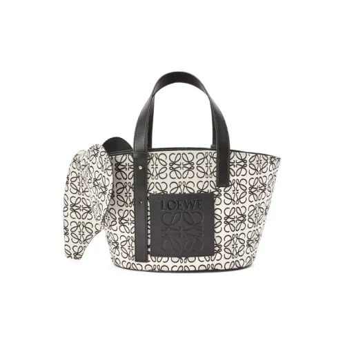 LOEWE Anagram Жаккардовая ткань с коровья кожа Сумка Женская Черная