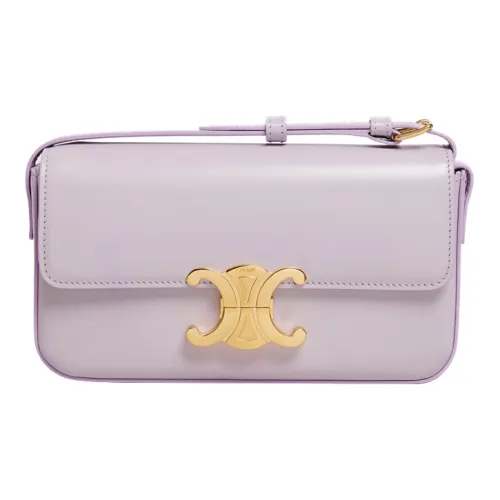 CELINE Triomphe Коровья кожа Сумка на плечо Сумка Сумка через плечо Женская Конфетного цвета Лавандовая