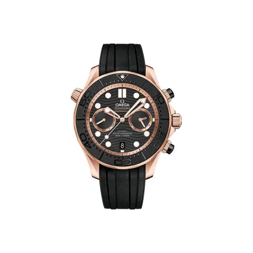 OMEGA Seahorse Series 300m Diving Watch Автоматический Механический Часы Мужские Часы 44 мм Черный Циферблат