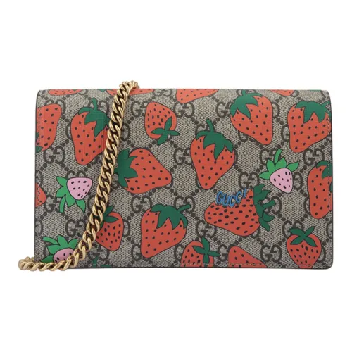 GUCCI Canvas Сумка из холста с кожаными вставками сумка через плечо женская многоцветная