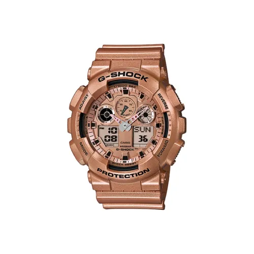 CASIO Liquid Crystal Analog Dual Display Series Кварцевый механизм Часы Мужские Золотистый циферблат