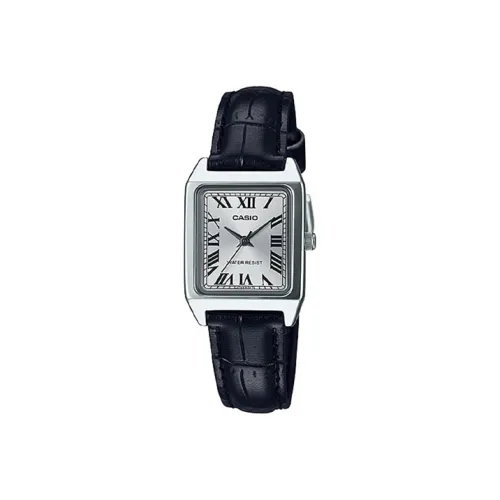 CASIO Standard Series Кварцевый механизм Кожаный ремешок Часы Женские Белый циферблат