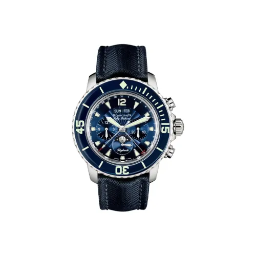 BLANCPAIN Автоматический Механический Часы Мужские FIFTY FATHOMS 45 мм Синий