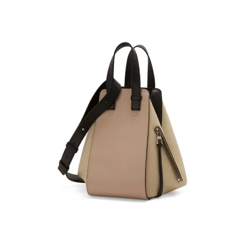 LOEWE Hammock Телячья кожа Сумка Сумка через плечо Сумка через плечо Маленькая Женская Черная Бежевая Коричневая