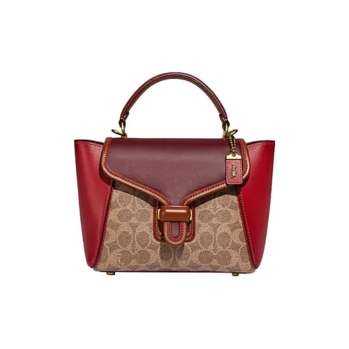 COACH Courier Коровья кожа Сумка Женская Коричнево-желтая