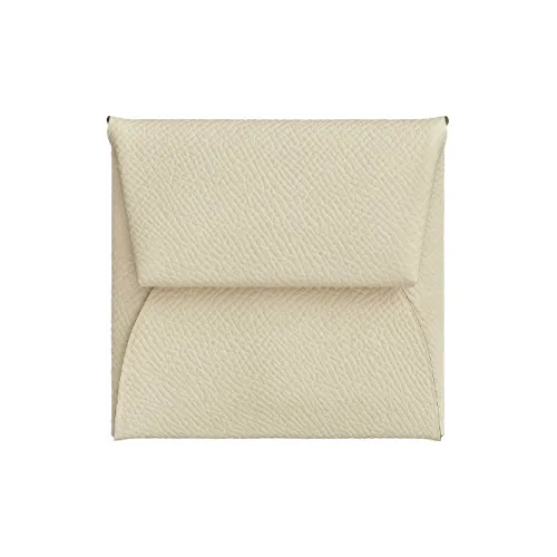 HERMES Bastia Кошелек из коровьей кожи женский цвет кунжут