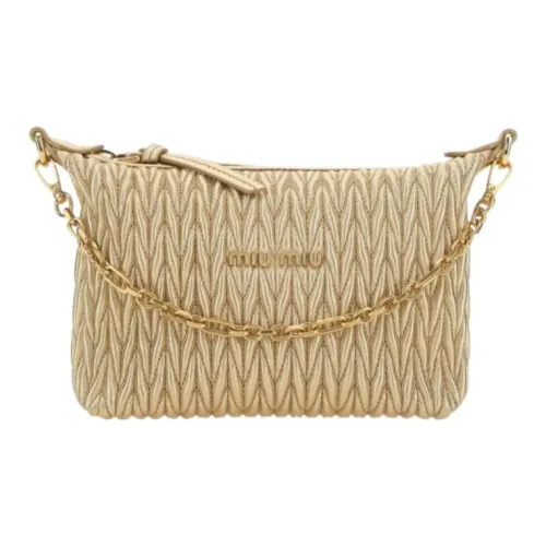 MIU MIU Напповая кожа Сумка Стандартная Женская Золото
