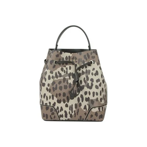 Furla Stacy Кожа Ведрообразная Сумка Сумка через плечо Женская Серого цвета