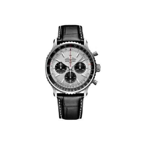 BREITLING Автоматический Механический Часы Мужские Aviation Chronograph Collection 43 мм Серебряные