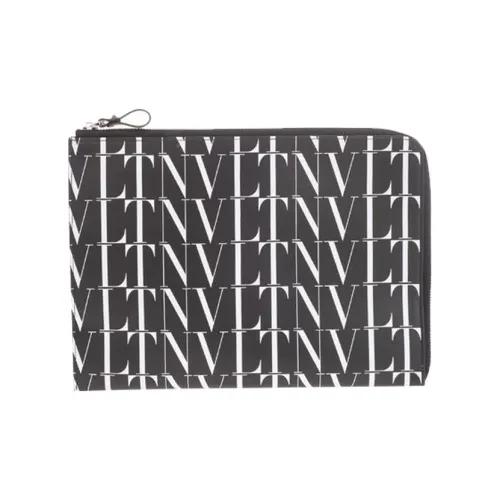 Valentino Кожа Клатч Стандартный Мужской Черный Белый