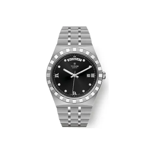 Tudor Royal Collection Автоматический Механический Механизм Мужские Часы 41 мм Черный Циферблат Матовый Стальной Корпус Часов Стальной Ремешок